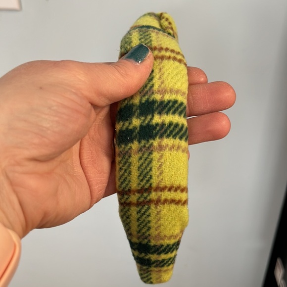 Lele Sadoughi Lemon Plaid Flannel Knotted head band New with tag - Picture 4 of 7